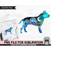 Galaxy PNG SUBLIMATION design, Dog PNG, Puppy png, Pitbull png, Dog Silhouette png, Space png, Watercolor png, Adventure