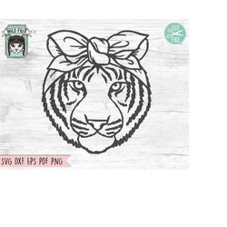 tiger bandana svg, tiger svg file, tiger cut file, tiger with bandana, bandana tiger svg, animal face, tiger with scarf,