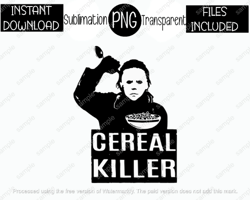 halloween, michael, cereal killer, spoon, bowl, serial, classic horror png & jpg files sublimation iron transfer