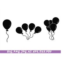 balloons, hot air balloon svg, balloon clipart, birthday balloon svg, birthday svg, svg files for cricut, cricut svg, sv