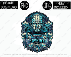 halloween horror, hellraiser, welcome to labyrinth, scary horror, png & jpg files sublimation iron transfer