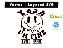 halloween yeah iam fine svg and png files for cricut machine , anime svg , manga svg , goku svg