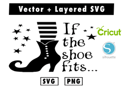 if the shoe fits svg and png files for cricut machine , anime svg , manga svg , goku svg