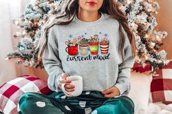 christmas coffee sweatshirt, christmas sweatshirt, christmas shirt, coffee lover gift worker winter christmas snowman la