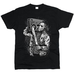 jason voorhees with boombox men t-shirt