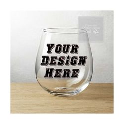 wine glass stock photo mockup, stemless wine glasse stock image, party & wedding wine glasses styled