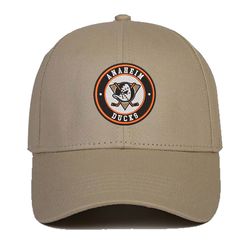 nhl anaheim ducks team logo embroidered baseball cap, nhl embroidered hat, anaheim ducks embroidery baseball cap