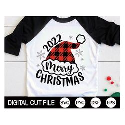 2022 Merry Christmas SVG, Christmas SVG, Santa Hat, Funny Christmas Shirt, Merry Christmas Png, Kids Christmas Gift, Svg