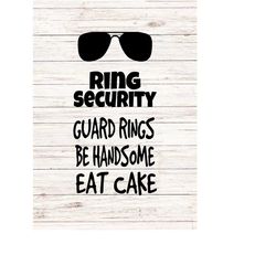 ring security ring bearer wedding sign template proposal svg/png digital files download instant seamless clip art transp