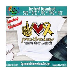 peace love cure sublimation svg, digital download, childhood cancer awareness png, childhood cancer awareness cure png,