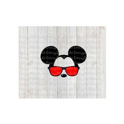 svg dxf file for mickey with sunglasses