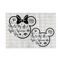 svg dxf png eps pdf  wonderful day mickey and minnie