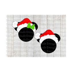 svg dxf file for christmas santa mickey and minnie