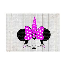 svg dxf file for minnie unicorn