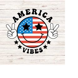 america vibes svg/png 4th of july svg smile face svg american flag svg patriotic svg independence day svg