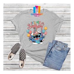 it's my birthday t-shirt, disney stitch shirt, stitch birthday shirt, disney lover, stitch shirt, balloons shirt, birthd