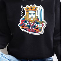 king card couple sweater, couple jumper, partner pullover, group tees, engagement gift, wedding gift.