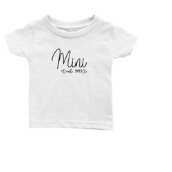 infant mini matching est. date personalised, mother's day, moms mini, mums mini, mamas mini.