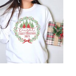 custom family group christmas sweatshirt, wreath family christmas photo group sweater for family christmas gathering, ma