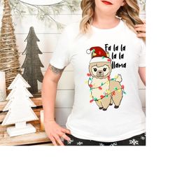 fa la la la llamas adults christmas shirt