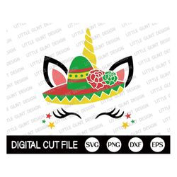 cinco de mayo svg, unicorn svg, rose svg, margarita svg, cinco de mayo png, mexican with unicorn, kids shirt, dxf, svg f