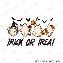 halloween ghost trick or treat svg spooky season svg file