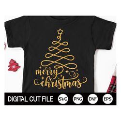 merry christmas svg, christmas svg, christmas tree svg, christmas tshirt, xmas tree cut file, holiday shirt, svg files f