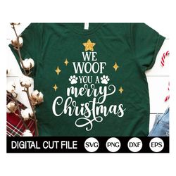 pet christmas ornament svg, we woof you a merry christmas, dog christmas shirt, cat ornament cut file, pet memorial, svg