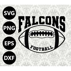 falcons football silhouette team clipart vector svg file for cutting with cricut, sublimation png and svg for shirts, vi