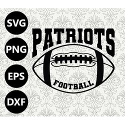 patriots football silhouette team clipart vector svg file for cutting with cricut, sublimation png and svg for shirts, v