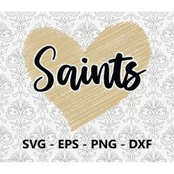 Saints Football Love svg, eps, png, dxf, pdf, layered file, Ready For Silhouette Cricut and Sublimation, Svg Files