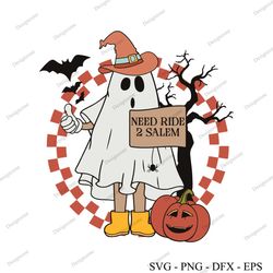 halloween need ride to salem svg ghost and pumpkin svg