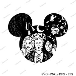 disney mickey sanderson sisters halloween witch svg file
