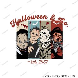 retro halloween and co scary movie character vibes svg file