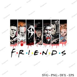 halloween horror characters friends png sublimation