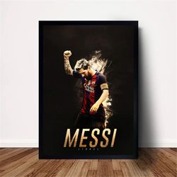 lionel messi football poster canvas wall art home decor (no frame)