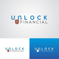 unlock finanial logo design template 80