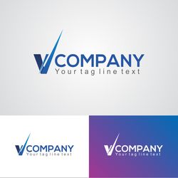 v company logo design template 83