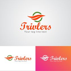 trivlers logo design template 90