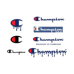 champion dripping logo svg bundle, trending svg, champion logo svg, champion brand svg, champion fashion svg, brand logo