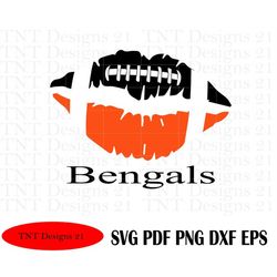 football lips bengals, bengals svg, football svg, football png, cincinnati svg, football cut file, bengals png, bengals