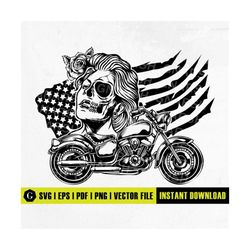 us biker skull svg | american shirt png | usa patriotic clipart | usa biker club logo & monogram | bike life svg | motor