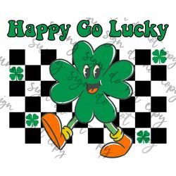 happy go lucky st patrick's day png instant digital download