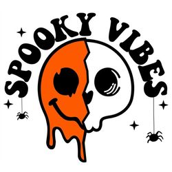 spooky vibes png svg instant download skeleton halloween