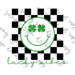 st patricks day lucky vibes png svg instant digital download