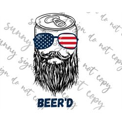 beer'd 4th of july png instant download