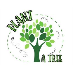 plant a tree earth day png svg instant download