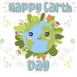 happy earth day png instant download