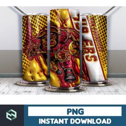 football tumbler wrap design, 3d inflated football tumbler wrap, football tumbler wrap png, football digital (24)