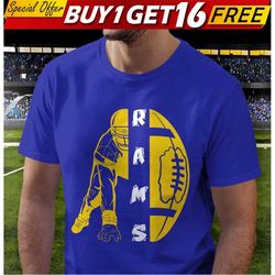 rams half player svg, rams team svg, football player svg, football half player svg